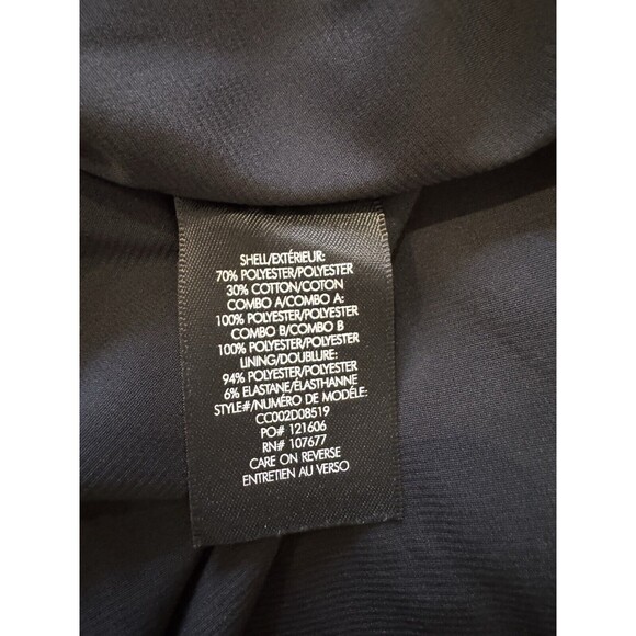 Alice + Olivia Dress Size 6 Womens Black Floral Embroidered Wrap Mini Chiffon - Picture 5 of 8